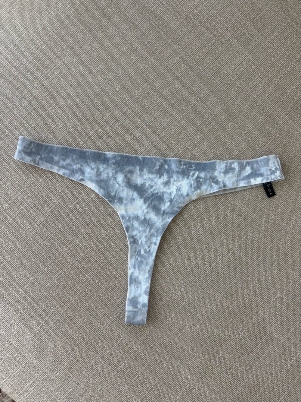 Urban Outfitters Silver Crushed Velvet Thong